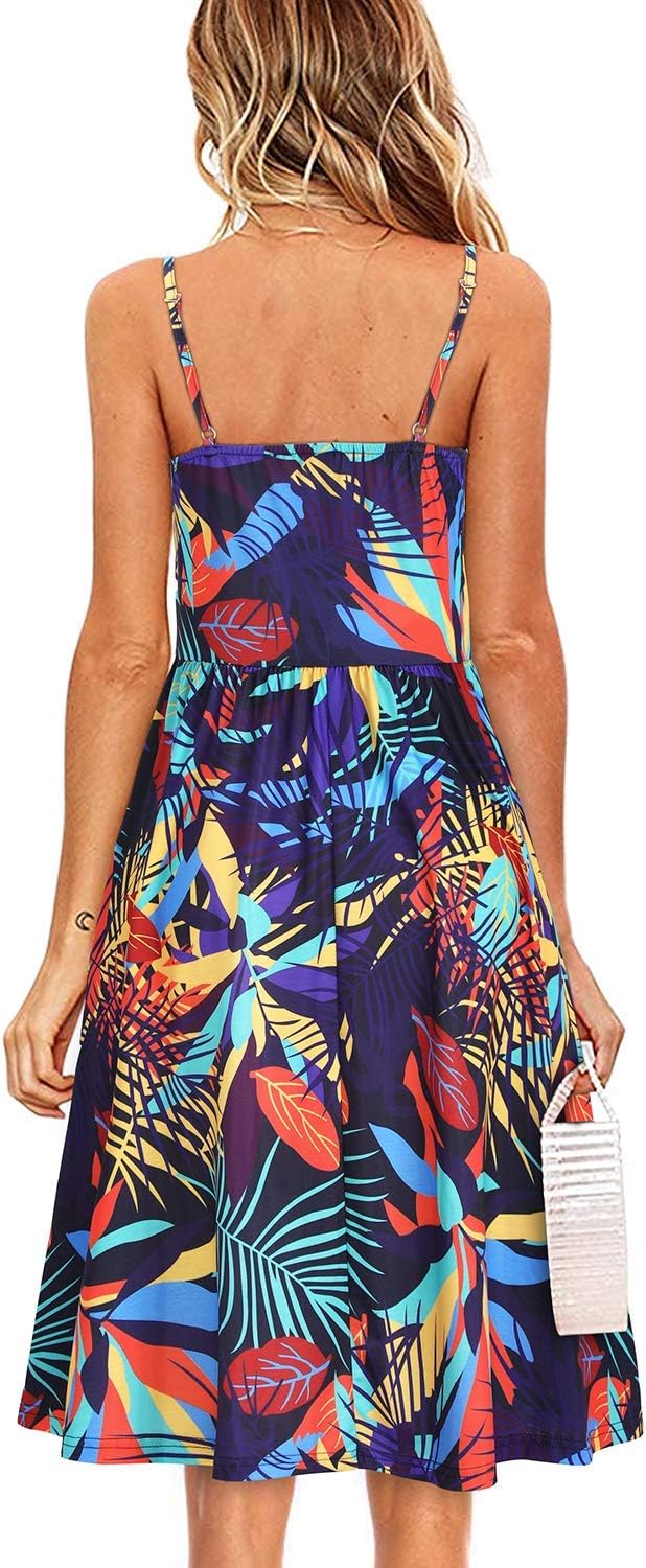 VOTEPRETTY Women's Summer Dresses Spring Sundresses Beach Clothes Outfit Vacation 2024 V Neck Casual Tropical Resort Hawaiian