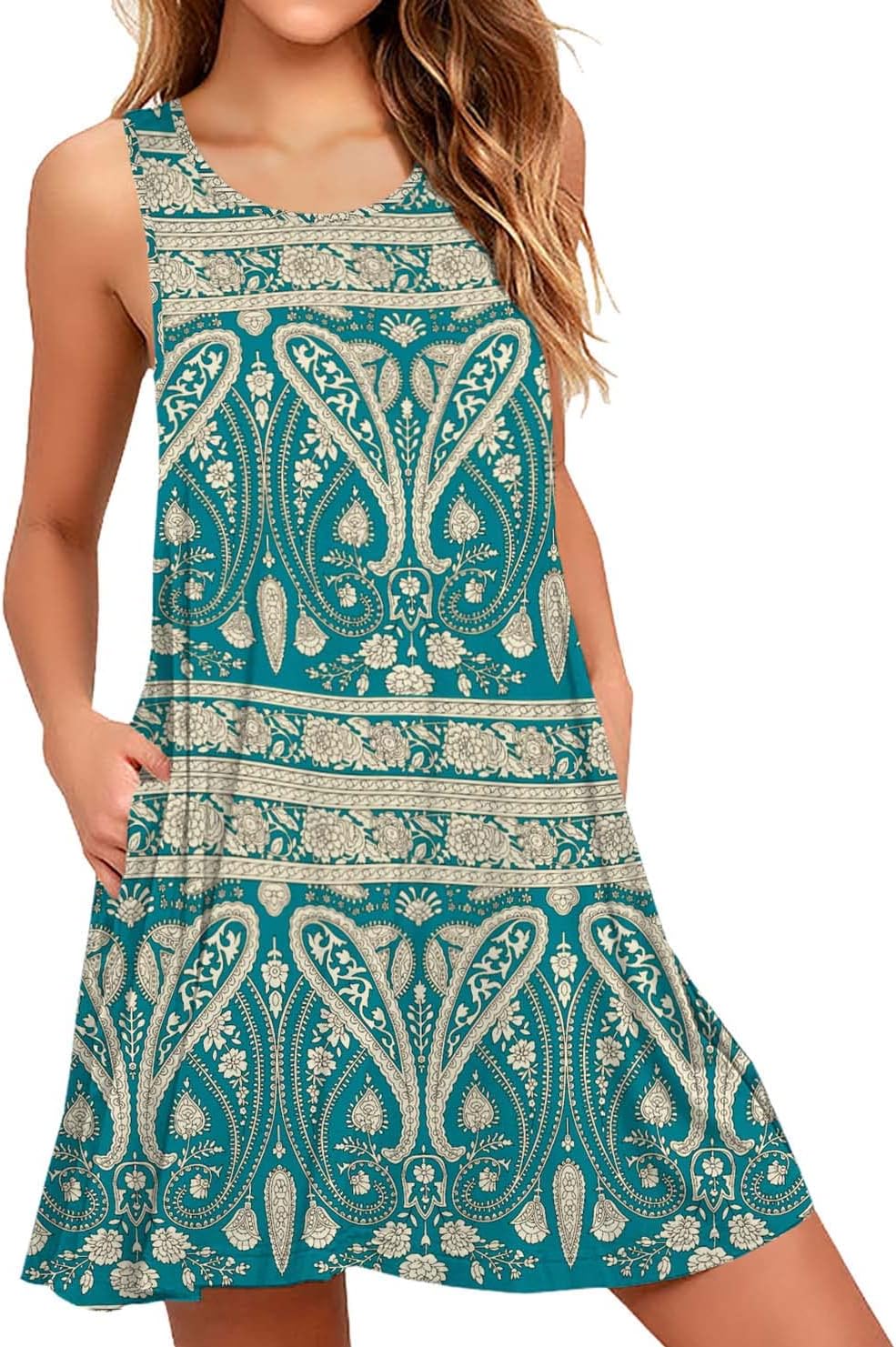 WEACZZY Women Summer Casual Swing T Shirt Dresses Beach Cover up Loose Dress