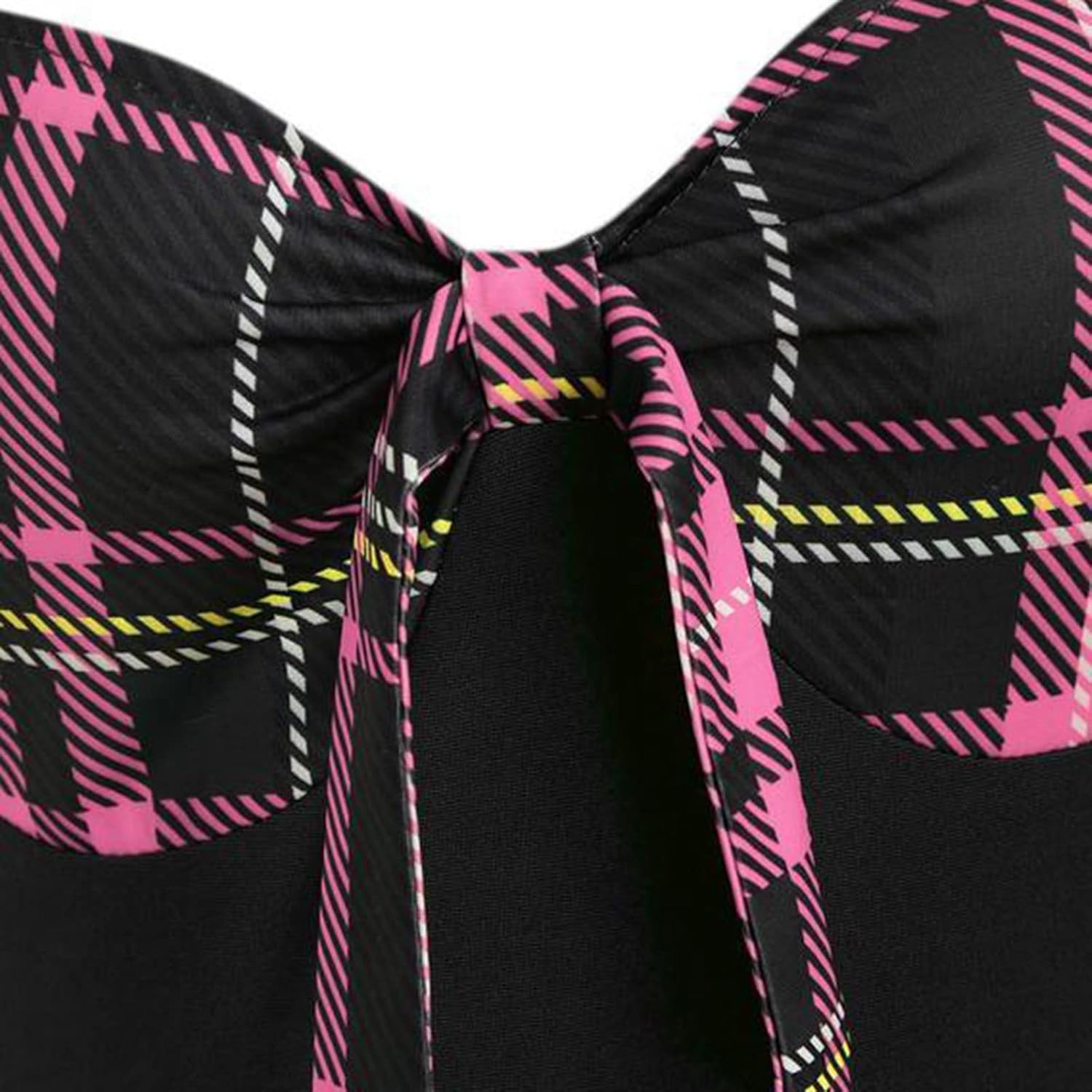 Lost Ink Dresses Women Fashion Solid O-Neck Half Sleeve Dress Stripe Splice Zipper Mini Dress