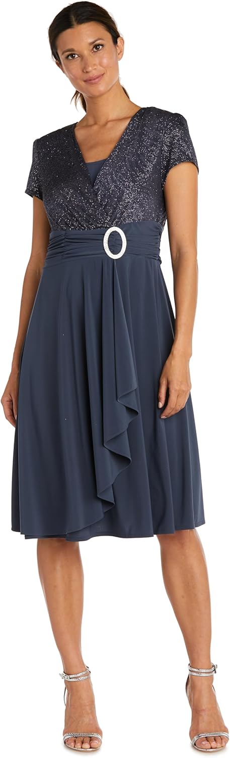 R&M Richards Women's Sparkling Wrap Dress