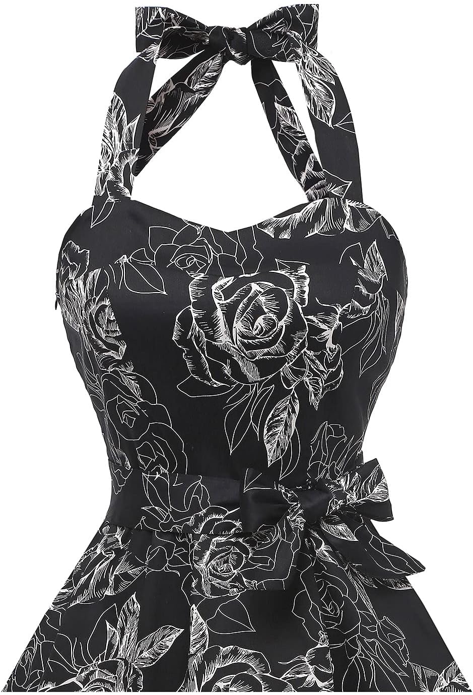 Topdress Women'sVintage Polka Audrey Dress 1950s Halter Retro Cocktail Dress