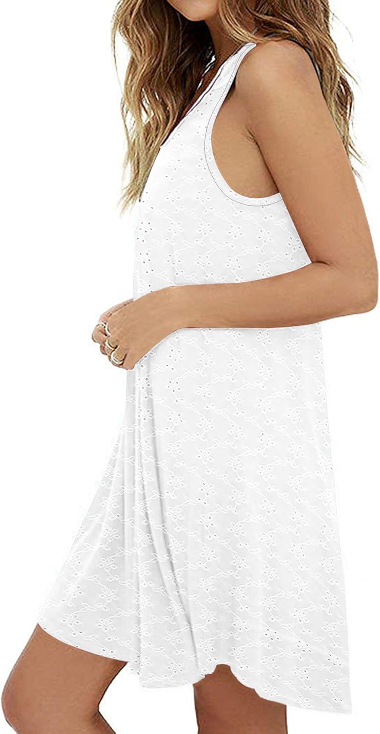 MOLERANI Women's Casual Swing Simple T-Shirt Loose Dress