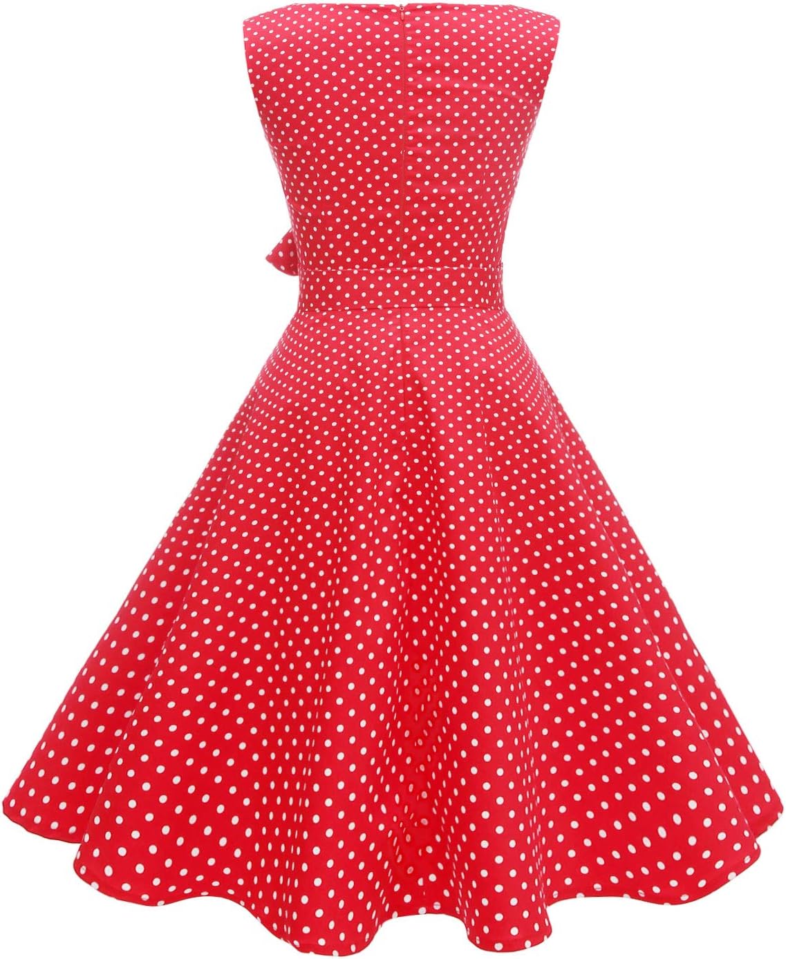 Hanpceirs Women's Boatneck Sleeveless Swing Vintage 1950s Cocktail Dress New