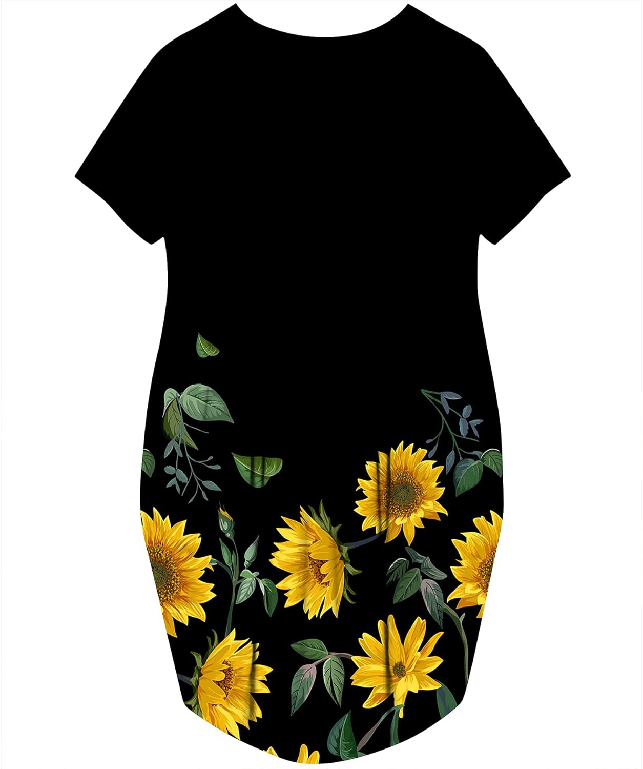 AZPSRT Fashion Women's African American Art Print Dress Casual Loose Dresses