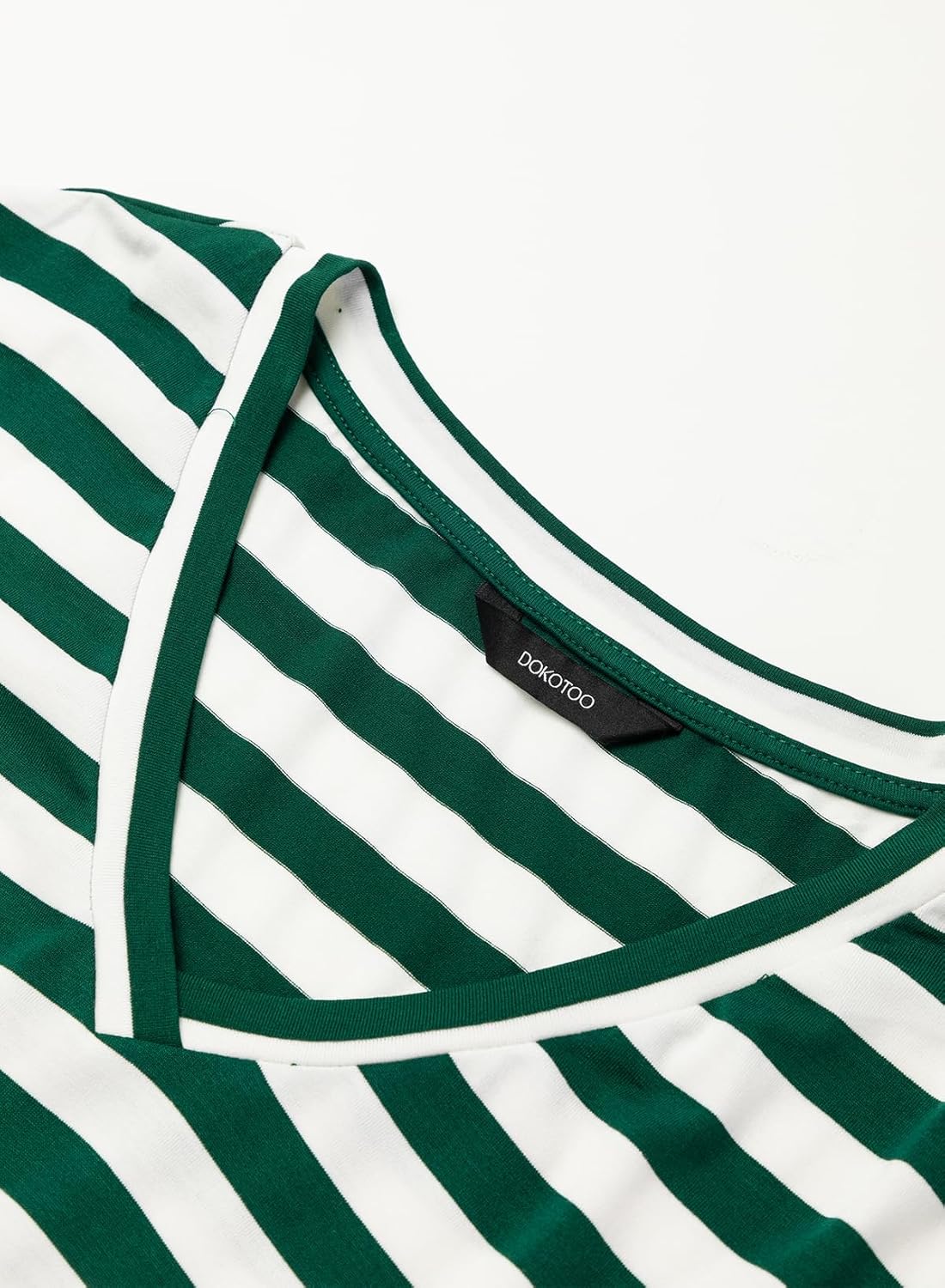Dokotoo Summer Dress Casual Womens Fashion Short Sleeve Maxi Dress T Shirt Dress Striped Long Color Block Maxi Dress