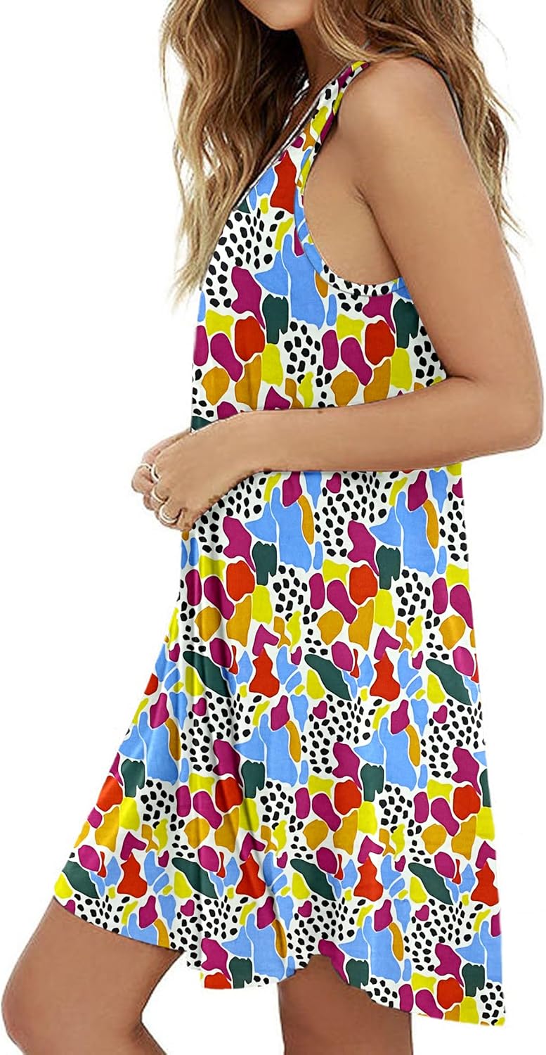 MOLERANI Women's Casual Swing Simple T-Shirt Loose Dress