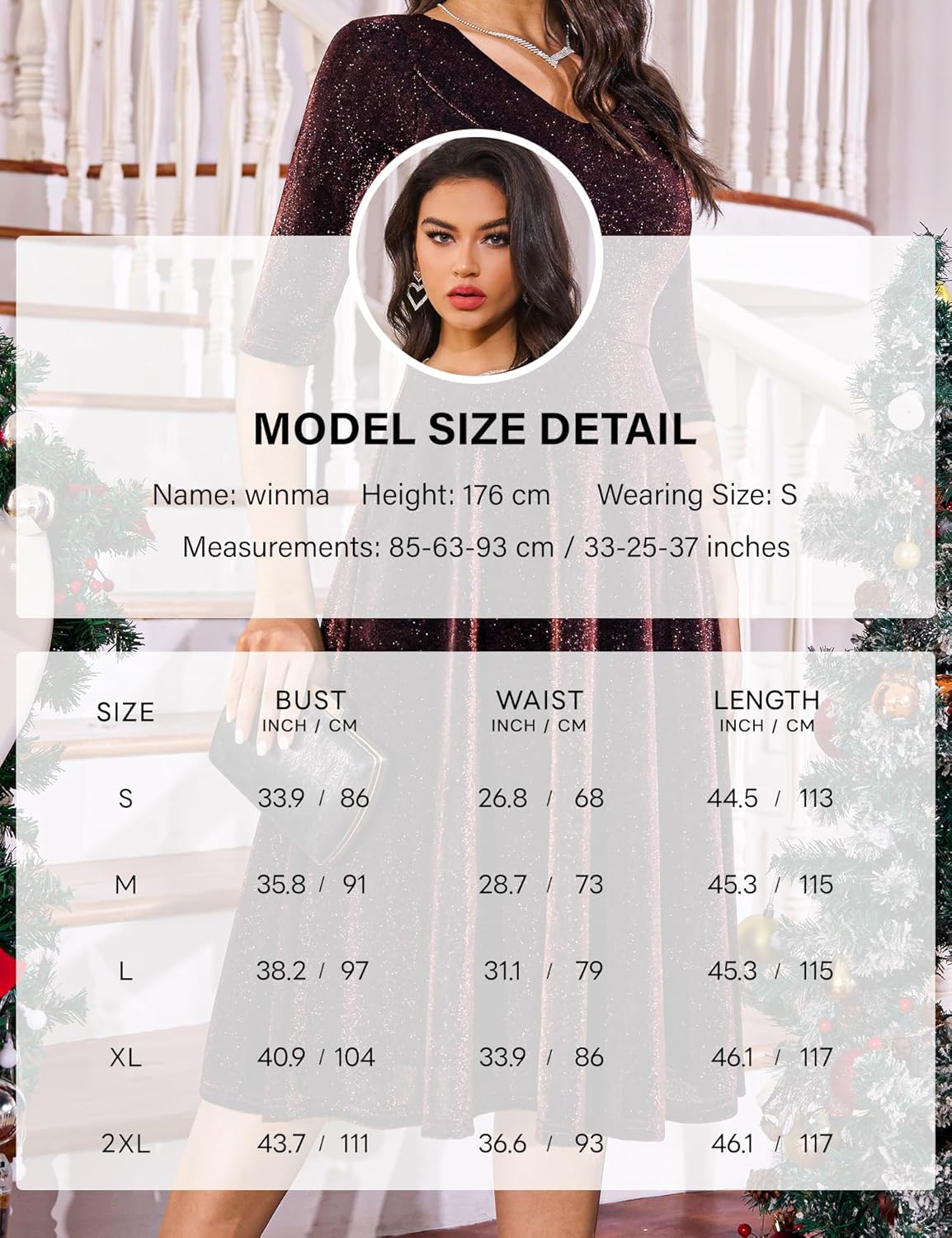 Dressystar Womens Long-Sleeve Wedding Guest Dress A-Line Lace Formal Party Cocktail Midi Dress Prom Gown