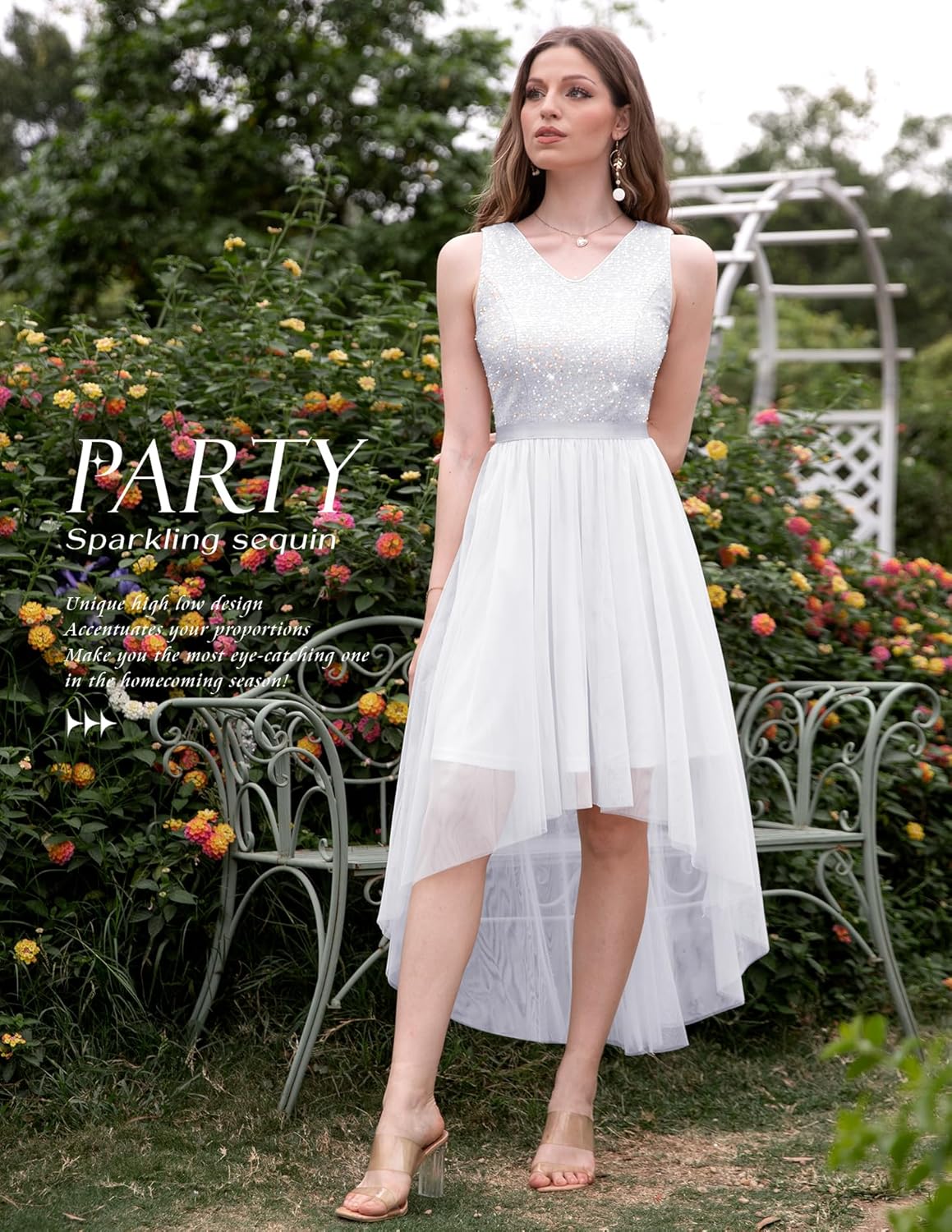 BeryLove Cocktail Prom Dresses 2025 Formal Wedding Guest Dresses Sleeveless Lace High Low Homecoming Dress