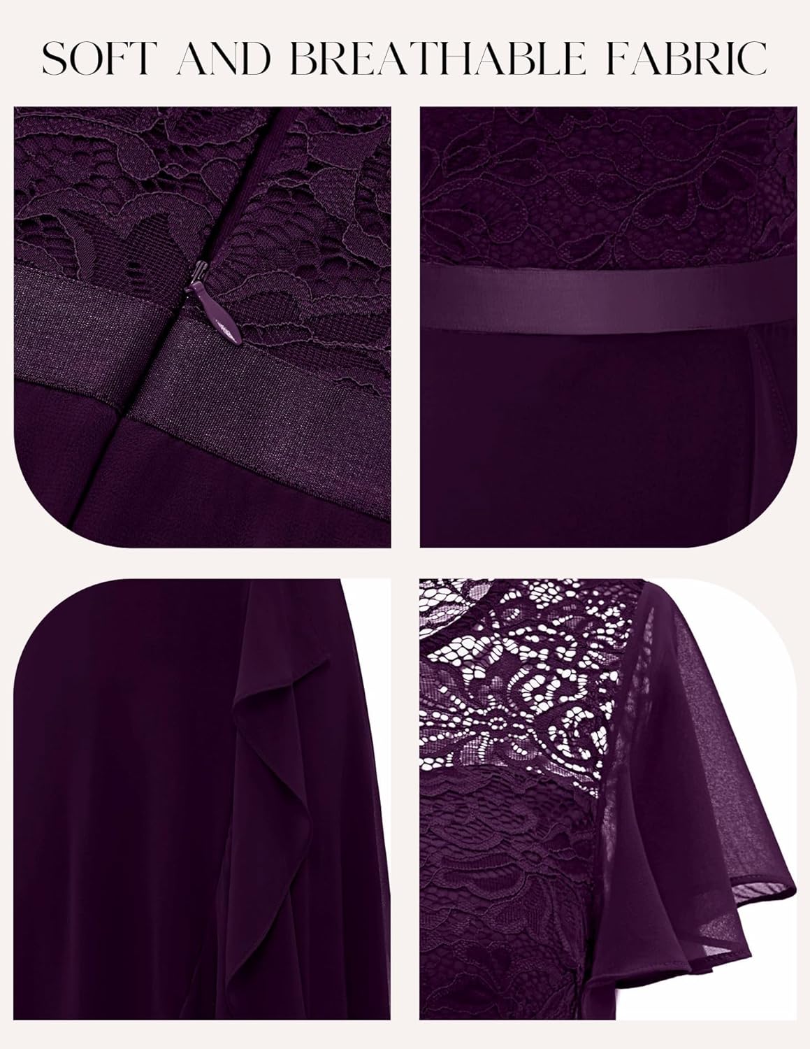 BeryLove Formal Dresses for Women 2025 Wedding Guest with Slit Cocktail Elegant Lace Long Prom Dress