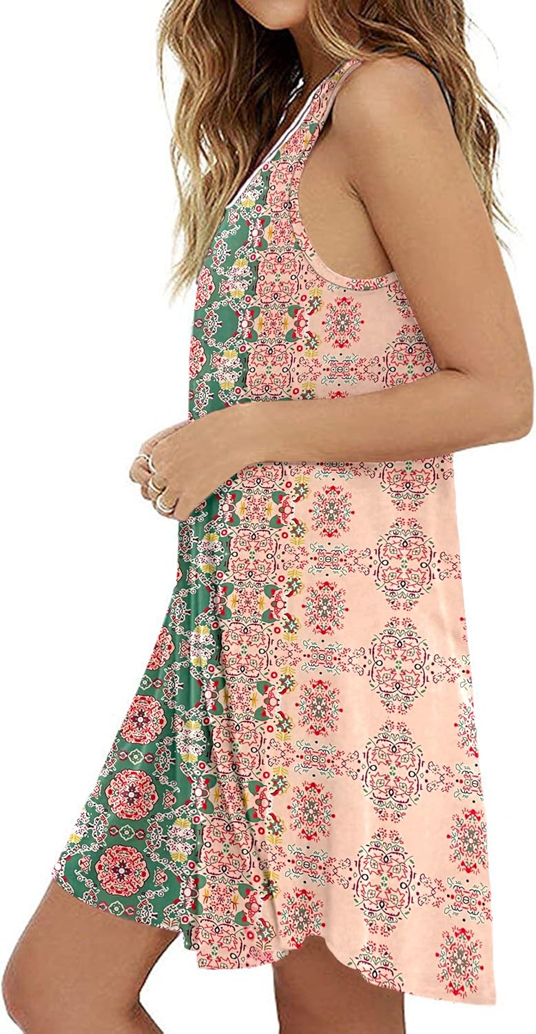 MOLERANI Women's Casual Swing Simple T-Shirt Loose Dress