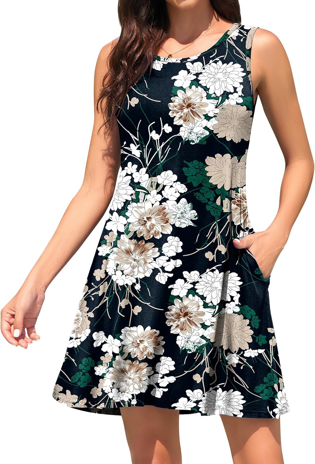 WEACZZY Women Summer Casual Swing T Shirt Dresses Beach Cover up Loose Dress