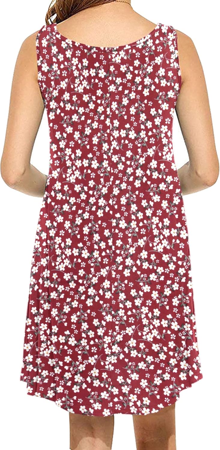 MOLERANI Women's Casual Swing Simple T-Shirt Loose Dress