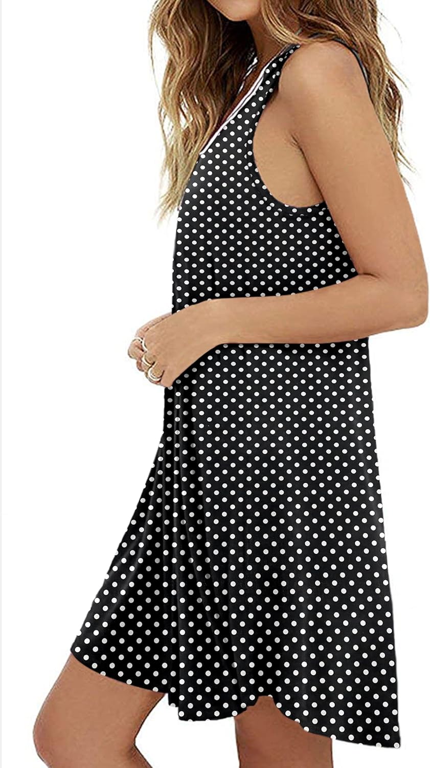 MOLERANI Women's Casual Swing Simple T-Shirt Loose Dress