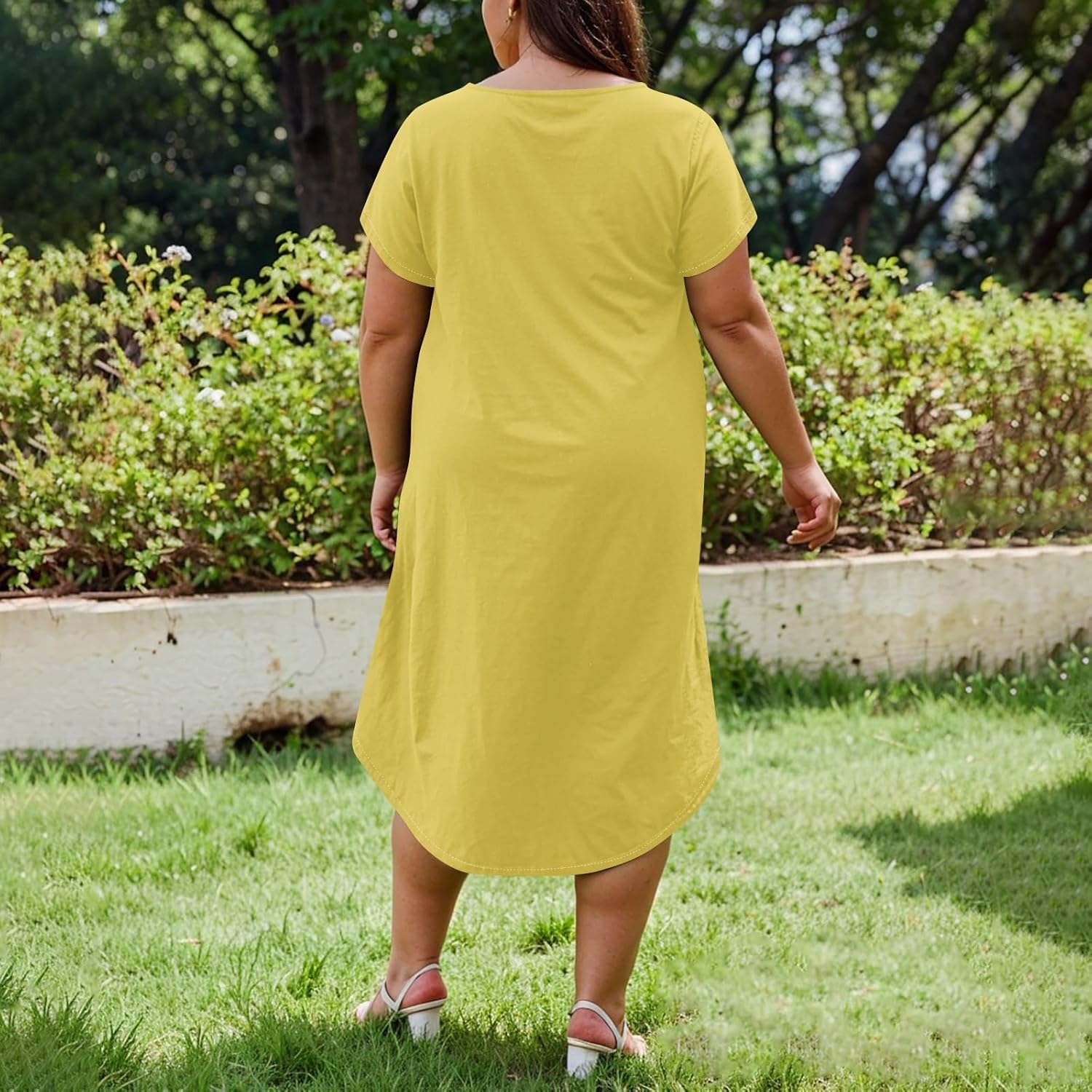 Maxi Dresses for Women 2025 Plus Size Tie Dye V Neck Dress Short Sleeve Side Split Beach Summer Sundress with Pocket