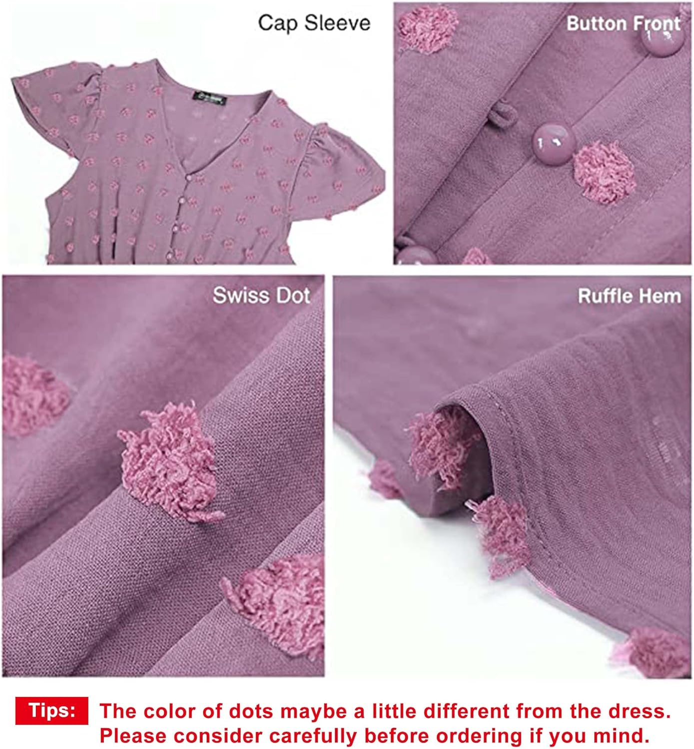 PRETTYGARDEN Womens Dresses 2025 Summer Maxi Dress Boho Short Sleeve V Neck Swiss Dot Ruffle Tiered Smocked Flowy Long Dress