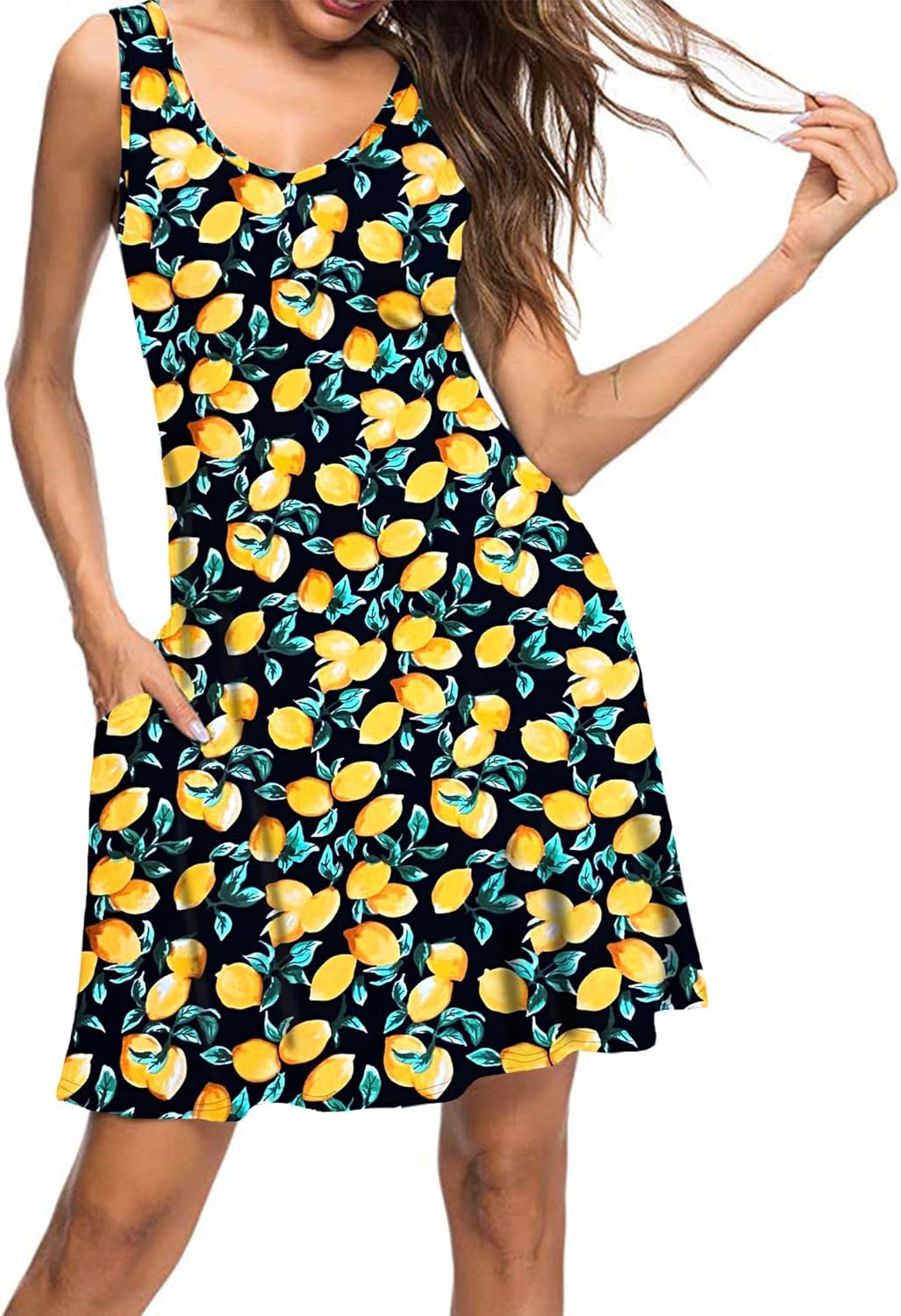 MISFAY Women's Summer Casual T Shirt Dresses Beach Cover up Tank Dress