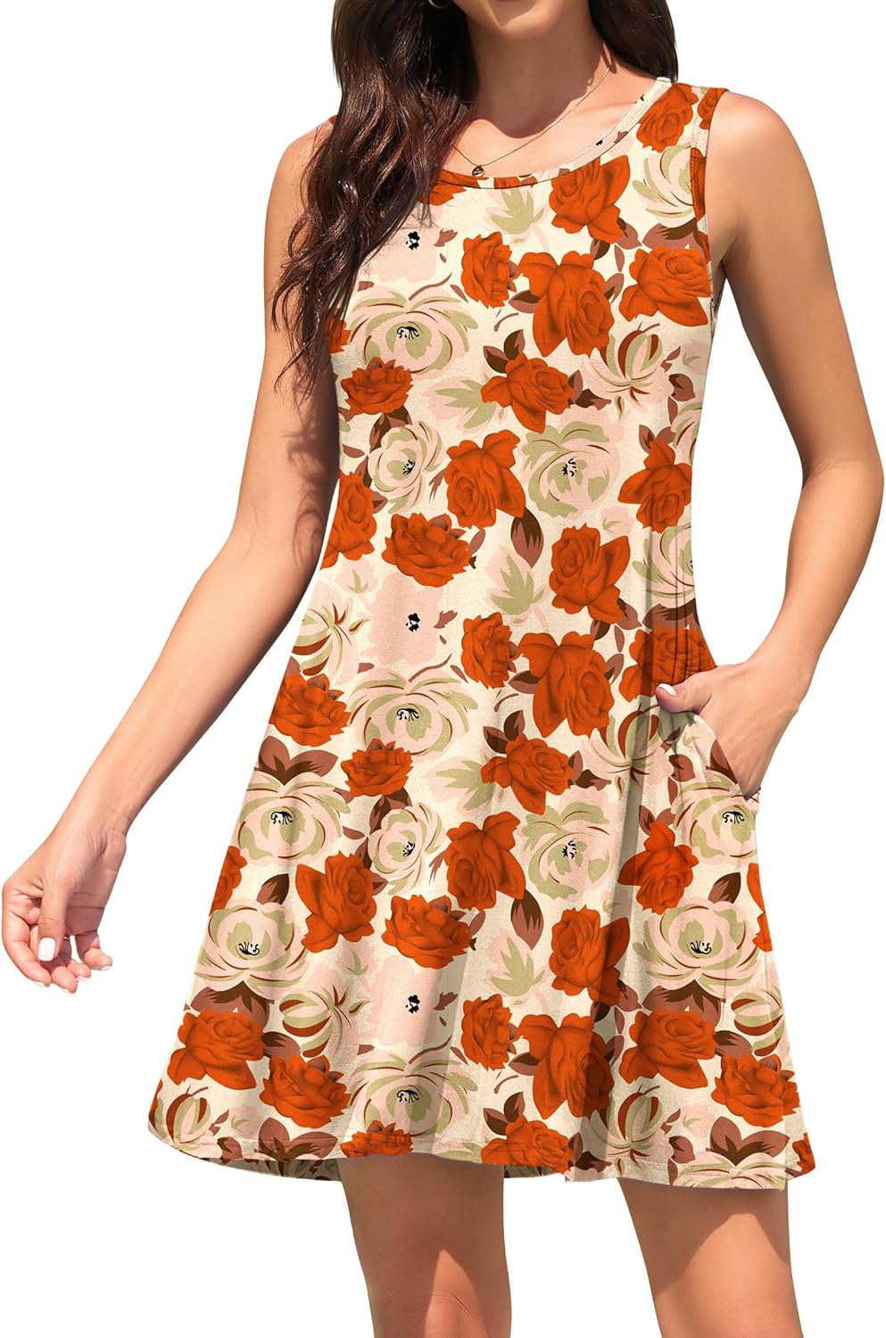 WEACZZY Women Summer Casual Swing T Shirt Dresses Beach Cover up Loose Dress