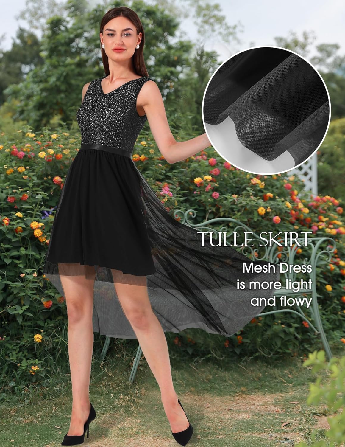 BeryLove Cocktail Prom Dresses 2025 Formal Wedding Guest Dresses Sleeveless Lace High Low Homecoming Dress