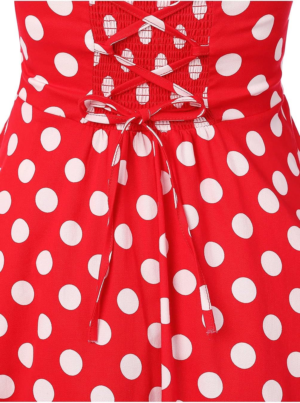 Topdress Women'sVintage Polka Audrey Dress 1950s Halter Retro Cocktail Dress