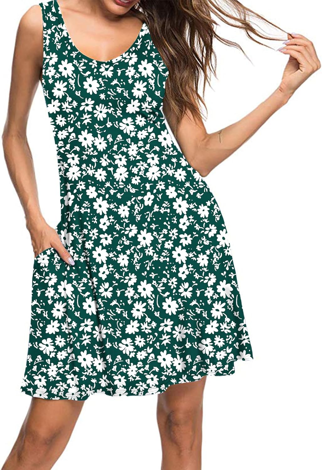 MISFAY Women's Summer Casual T Shirt Dresses Beach Cover up Tank Dress