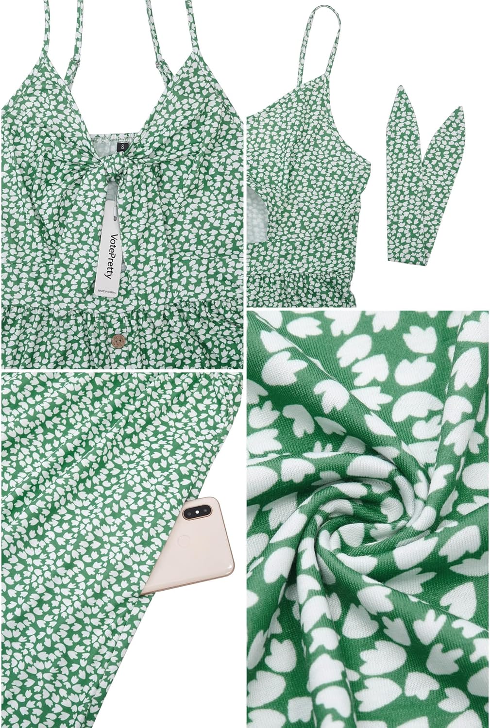 VOTEPRETTY Women's Summer Dresses Spring Sundresses Beach Clothes Outfit Vacation 2024 V Neck Casual Tropical Resort Hawaiian