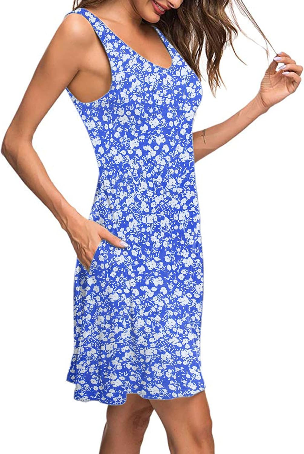 MISFAY Women's Summer Casual T Shirt Dresses Beach Cover up Tank Dress