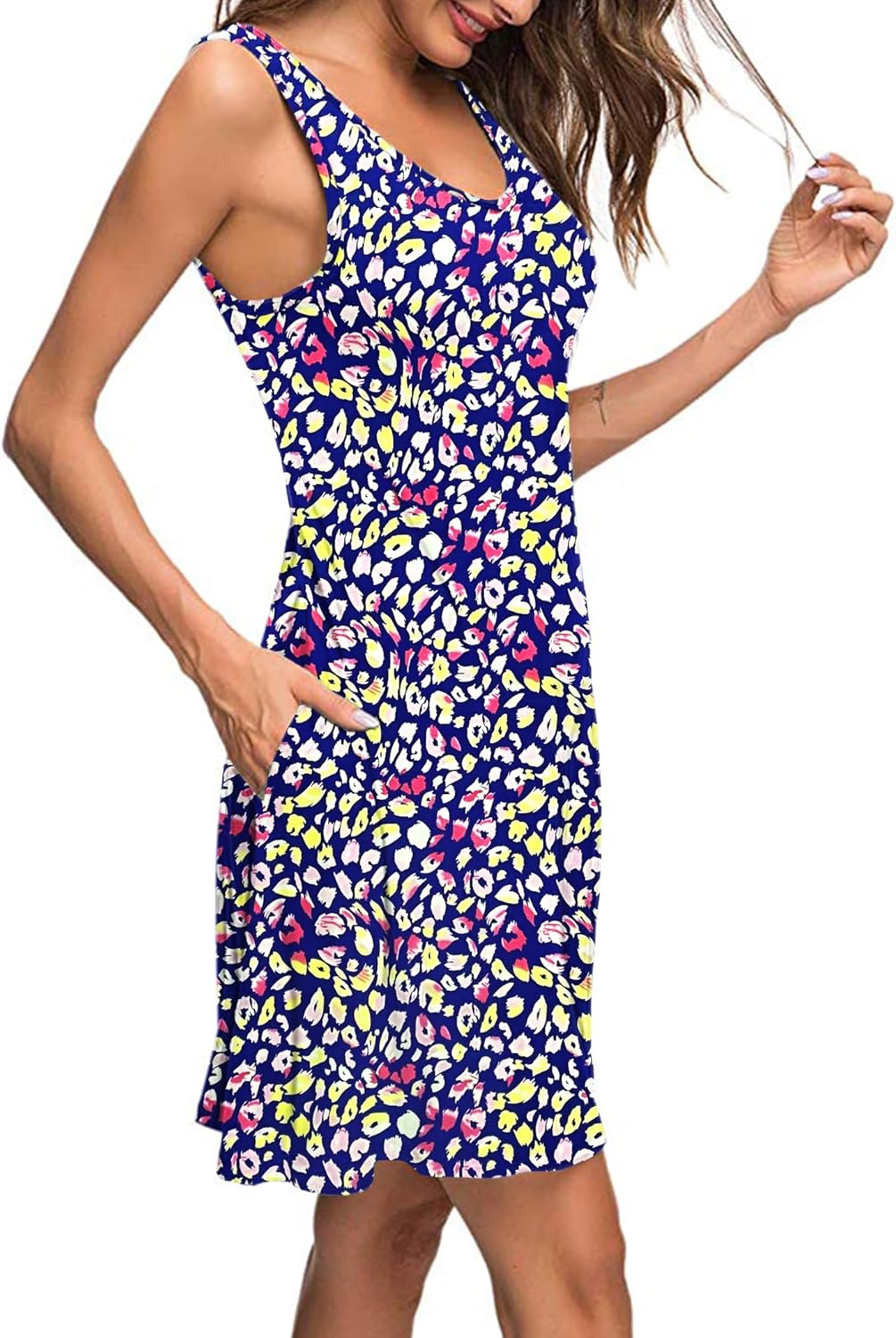 MISFAY Women's Summer Casual T Shirt Dresses Beach Cover up Tank Dress
