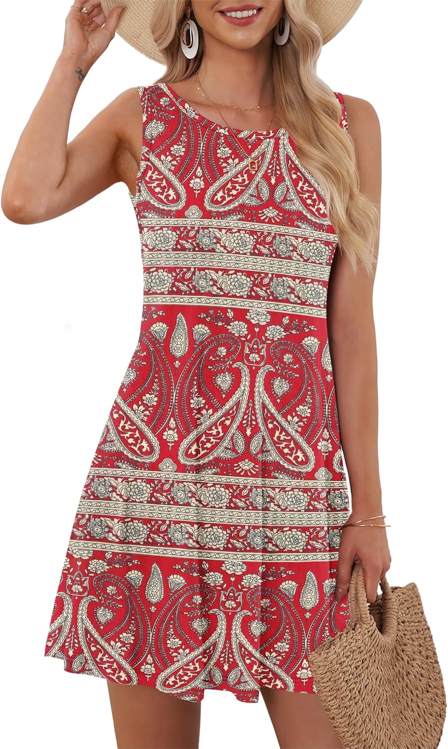 MOLERANI Women's Casual Swing Simple T-Shirt Loose Dress