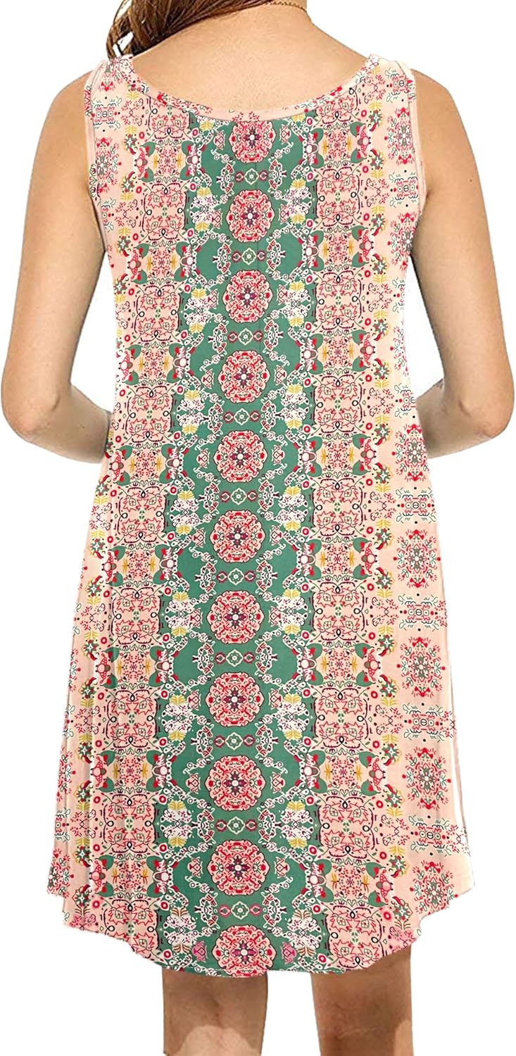 MOLERANI Women's Casual Swing Simple T-Shirt Loose Dress