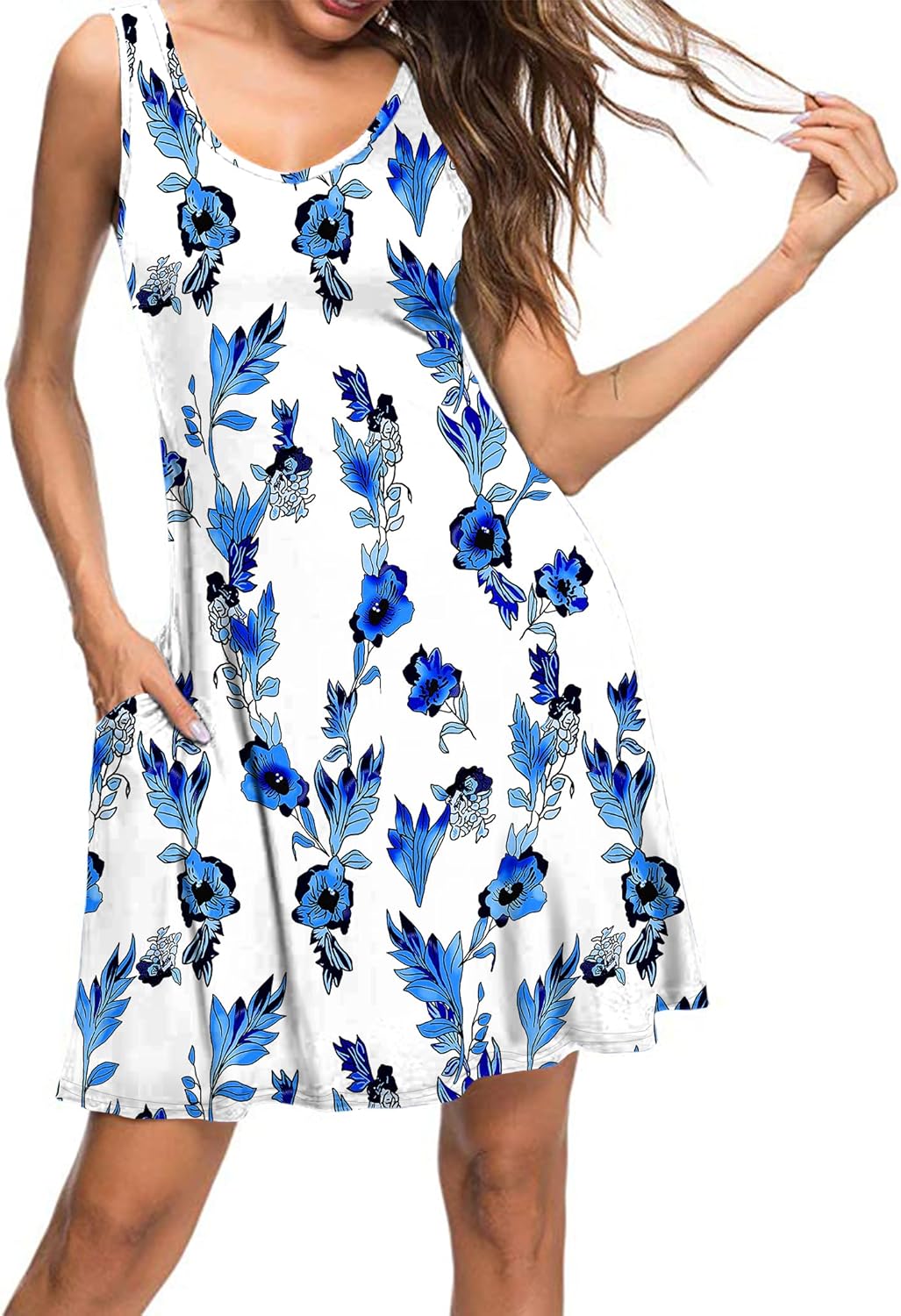 MISFAY Women's Summer Casual T Shirt Dresses Beach Cover up Tank Dress