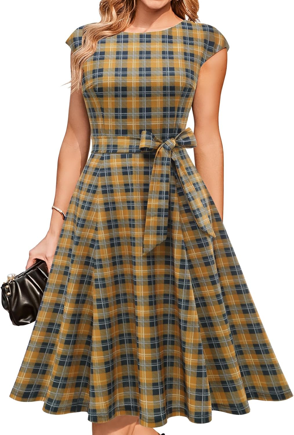 DRESSTELLS Women's Cocktail Dresses, Formal Wedding Guest Church Modest Graduation Party Prom Dress 2025