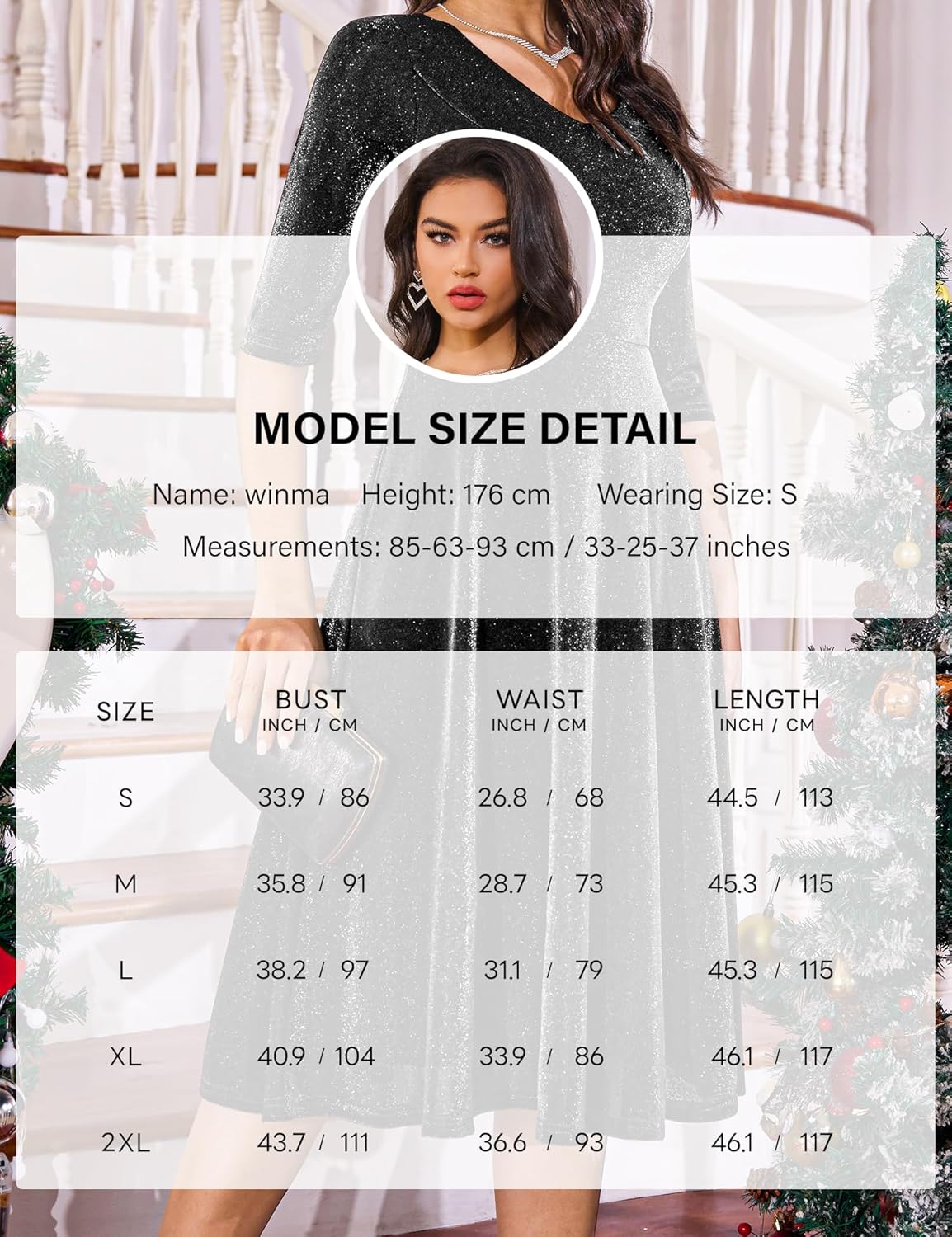 Dressystar Womens Long-Sleeve Wedding Guest Dress A-Line Lace Formal Party Cocktail Midi Dress Prom Gown