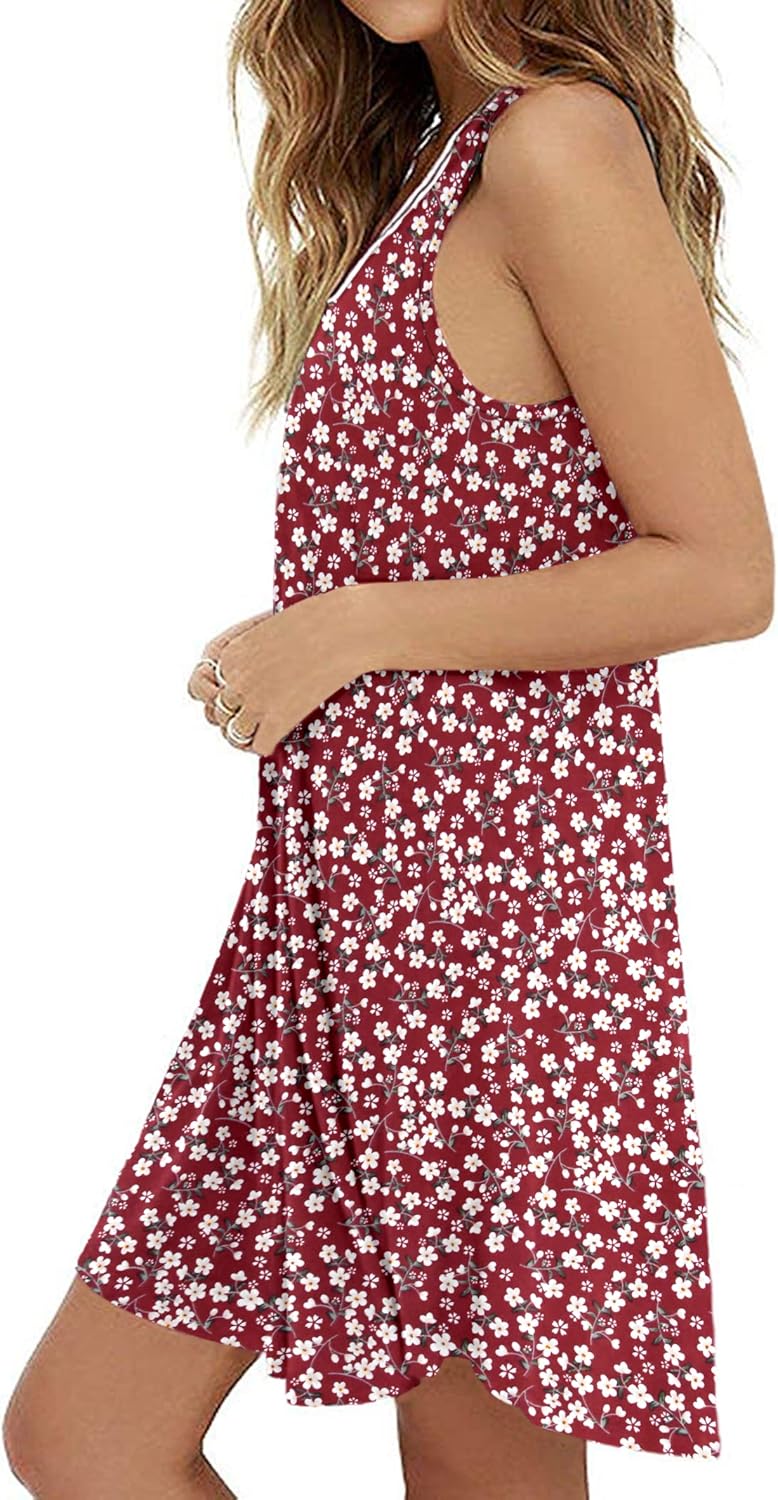 MOLERANI Women's Casual Swing Simple T-Shirt Loose Dress