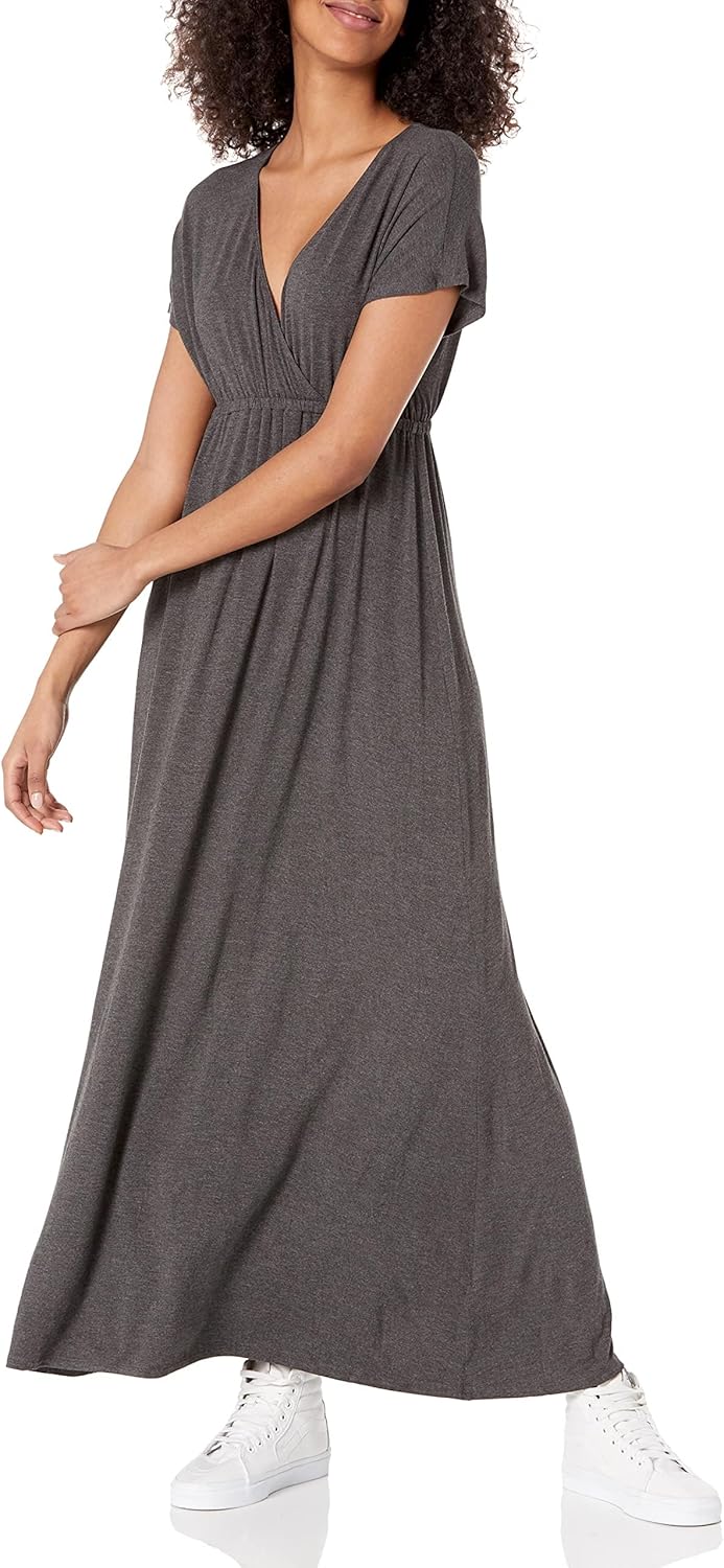Amazon Essentials Women's Waisted Maxi Dress (Available in Plus Size)