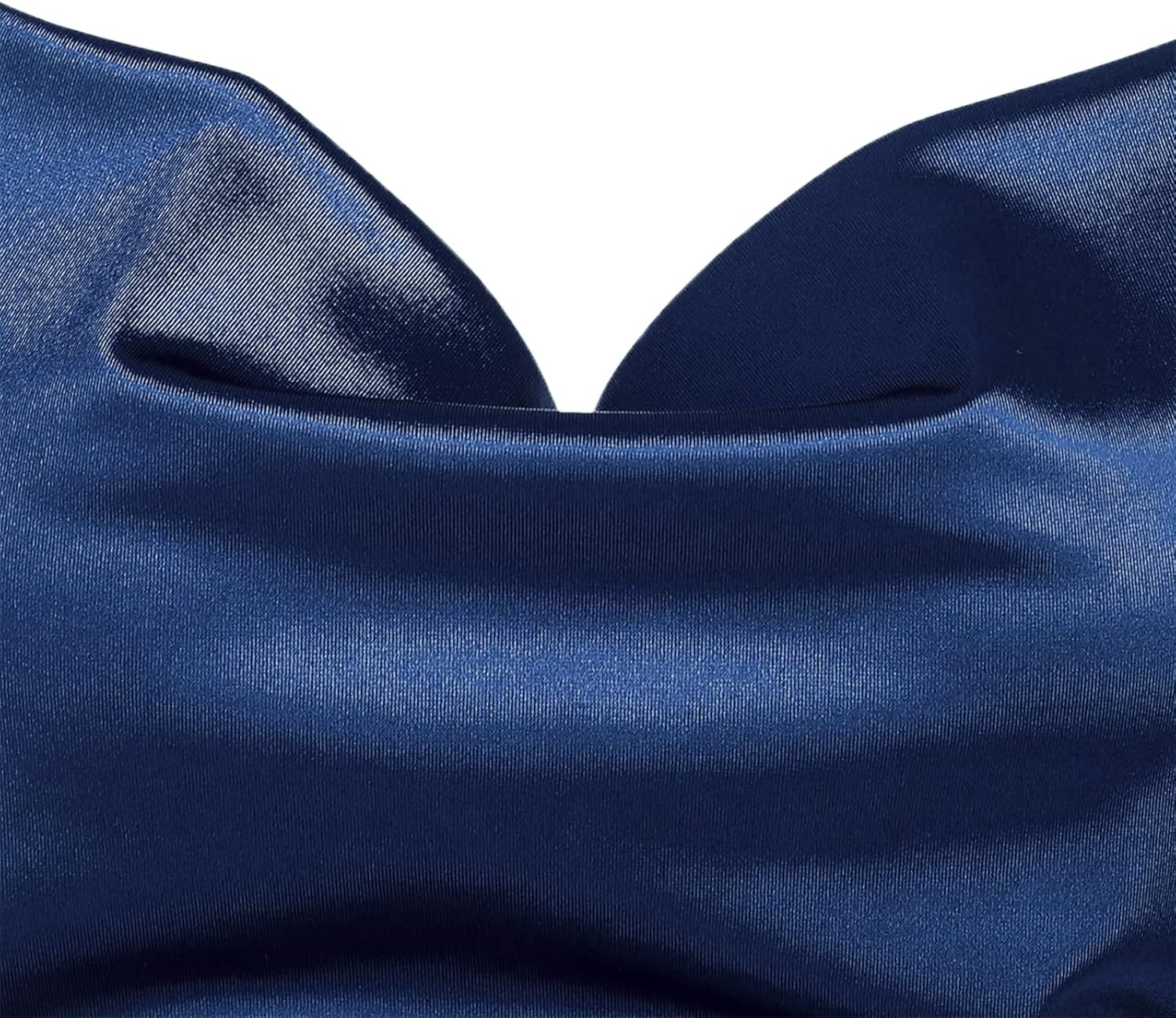 ZAFUL Women's Satin Sleeveless Spaghetti Strap Mini Dress Sexy Slip Cowl Neck Silky Cocktail Party Dresses
