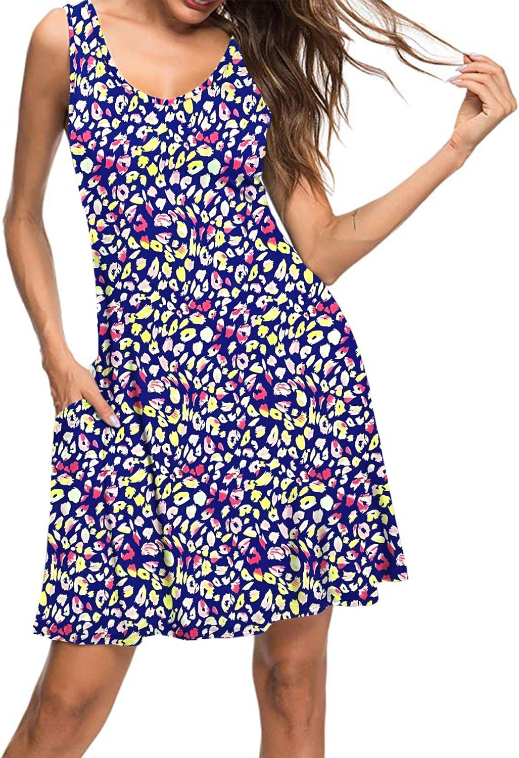 MISFAY Women's Summer Casual T Shirt Dresses Beach Cover up Tank Dress