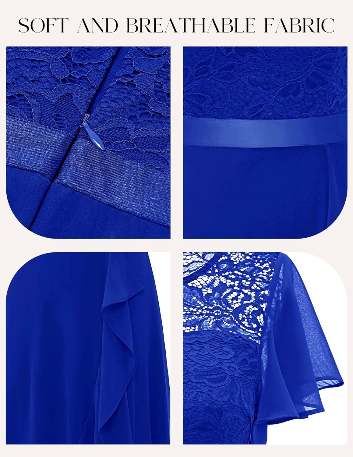 BeryLove Formal Dresses for Women 2025 Wedding Guest with Slit Cocktail Elegant Lace Long Prom Dress