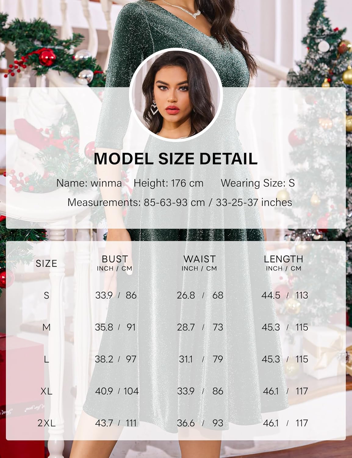 Dressystar Womens Long-Sleeve Wedding Guest Dress A-Line Lace Formal Party Cocktail Midi Dress Prom Gown