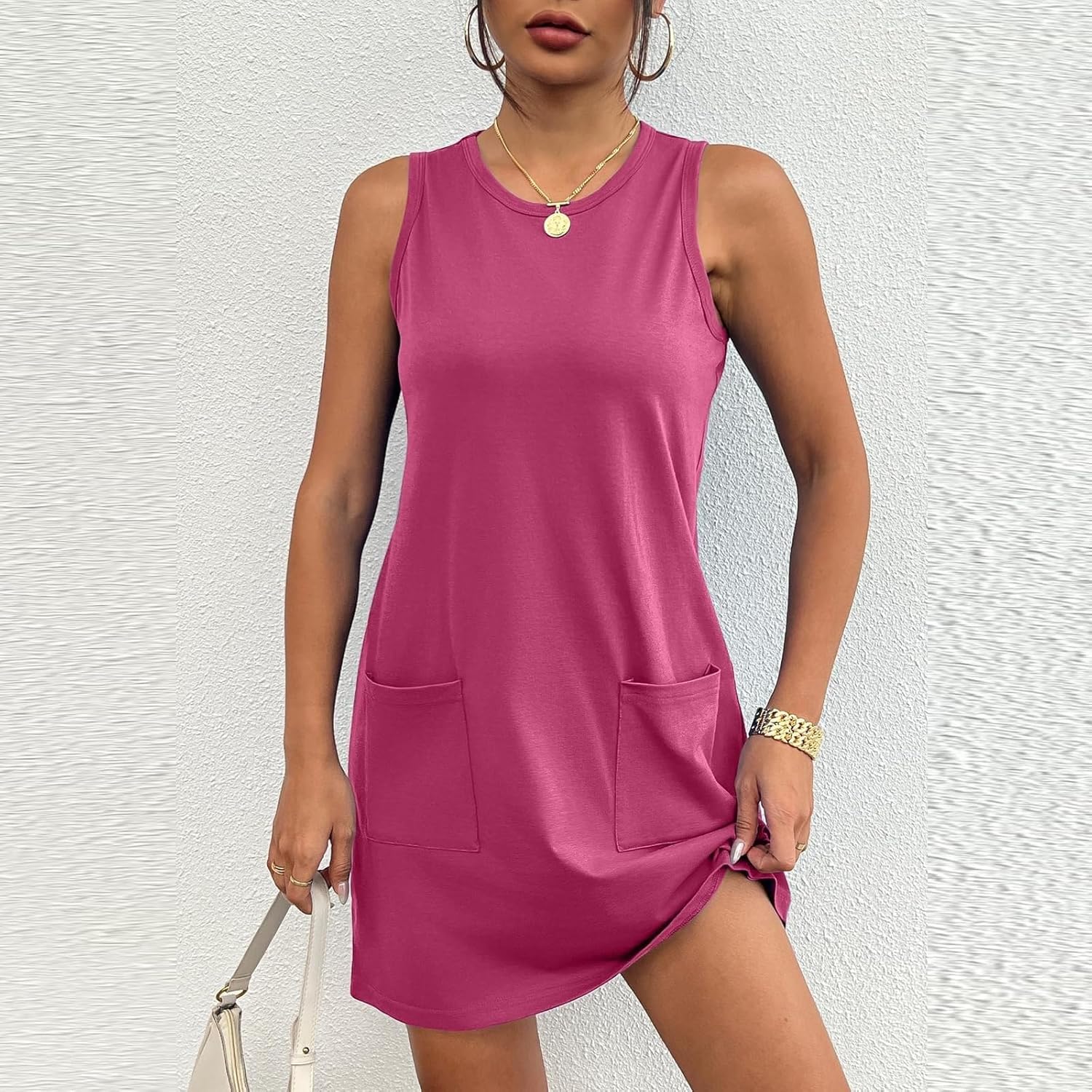 Rompers Dress for Women 2025 Summer Mini Dresses Casual Short Sundress Tennis Athletic Workout Dress with Pockets