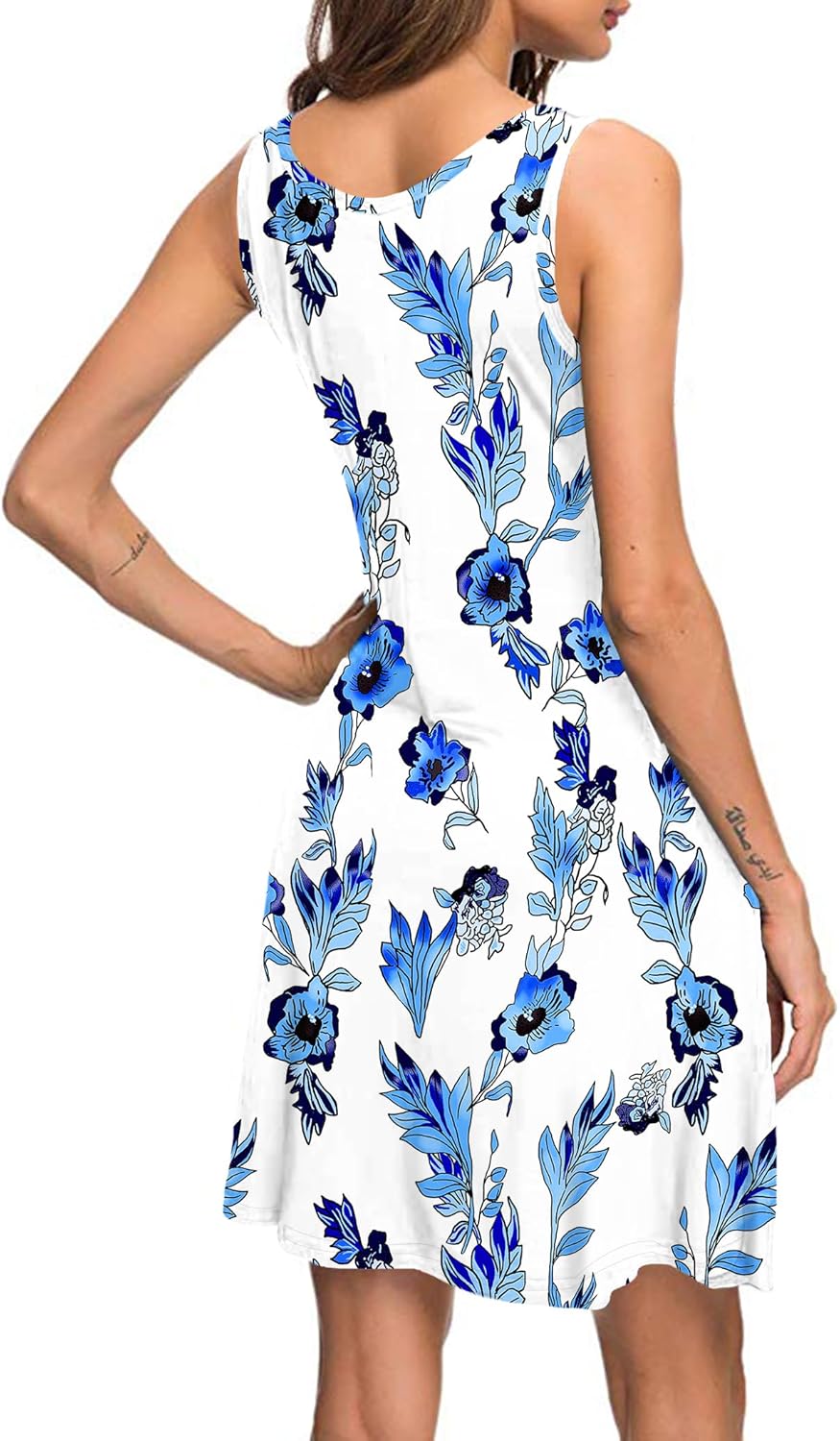 MISFAY Women's Summer Casual T Shirt Dresses Beach Cover up Tank Dress