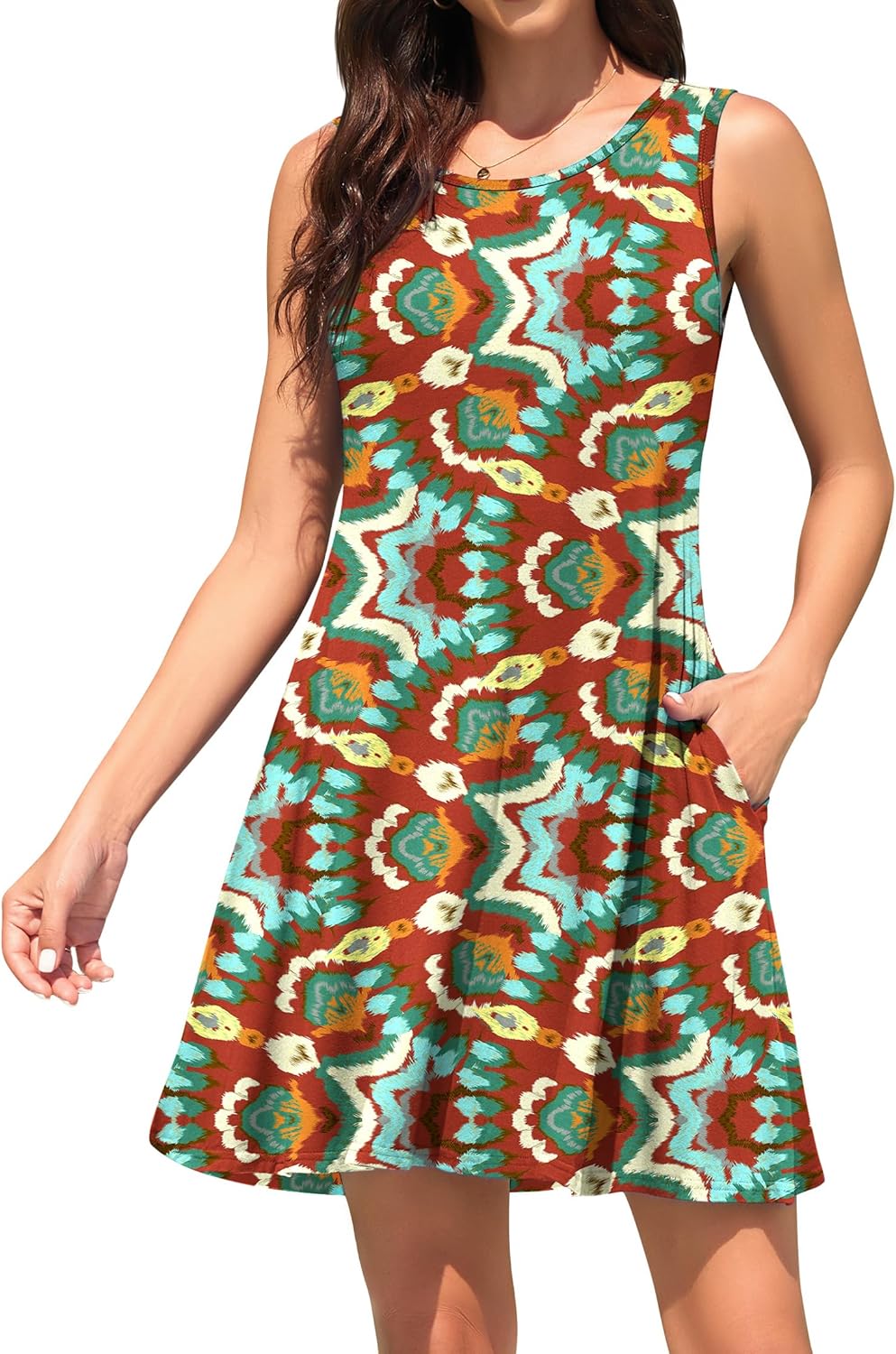 WEACZZY Women Summer Casual Swing T Shirt Dresses Beach Cover up Loose Dress