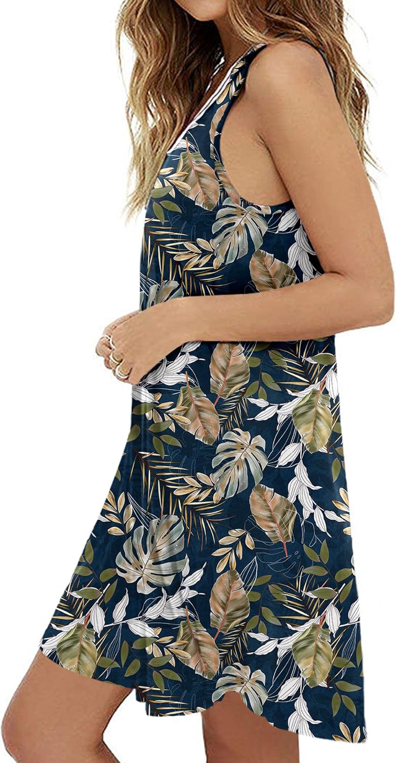 MOLERANI Women's Casual Swing Simple T-Shirt Loose Dress