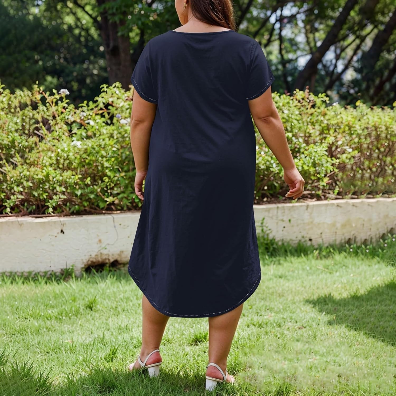 Maxi Dresses for Women 2025 Plus Size Tie Dye V Neck Dress Short Sleeve Side Split Beach Summer Sundress with Pocket