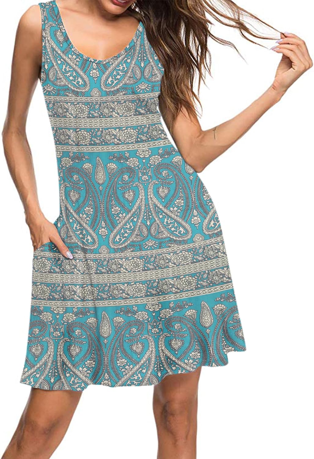 MISFAY Women's Summer Casual T Shirt Dresses Beach Cover up Tank Dress