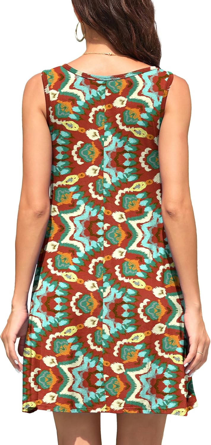 WEACZZY Women Summer Casual Swing T Shirt Dresses Beach Cover up Loose Dress