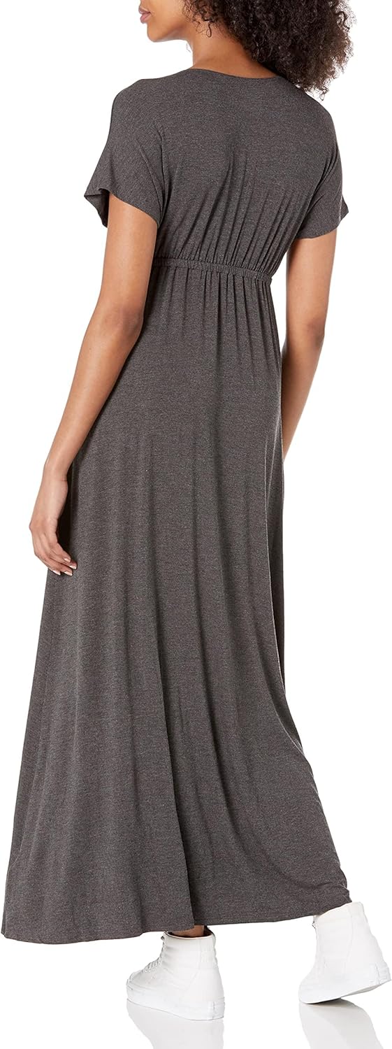 Amazon Essentials Women's Waisted Maxi Dress (Available in Plus Size)