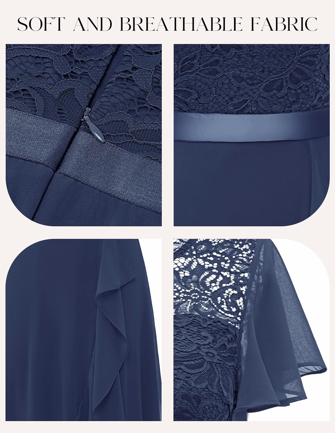 BeryLove Formal Dresses for Women 2025 Wedding Guest with Slit Cocktail Elegant Lace Long Prom Dress