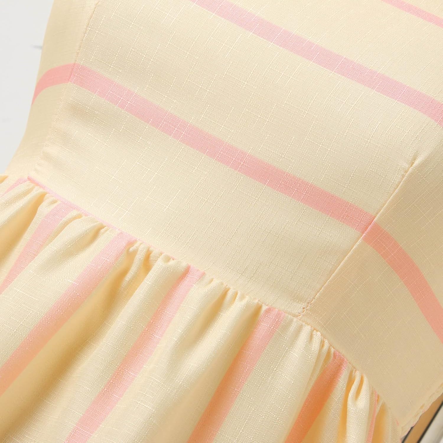 Beach Dresses for Women Summer Striped Back Smocked Maxi Dress Spaghetti Strap Cut Out Flowy A Line Long Sundresses