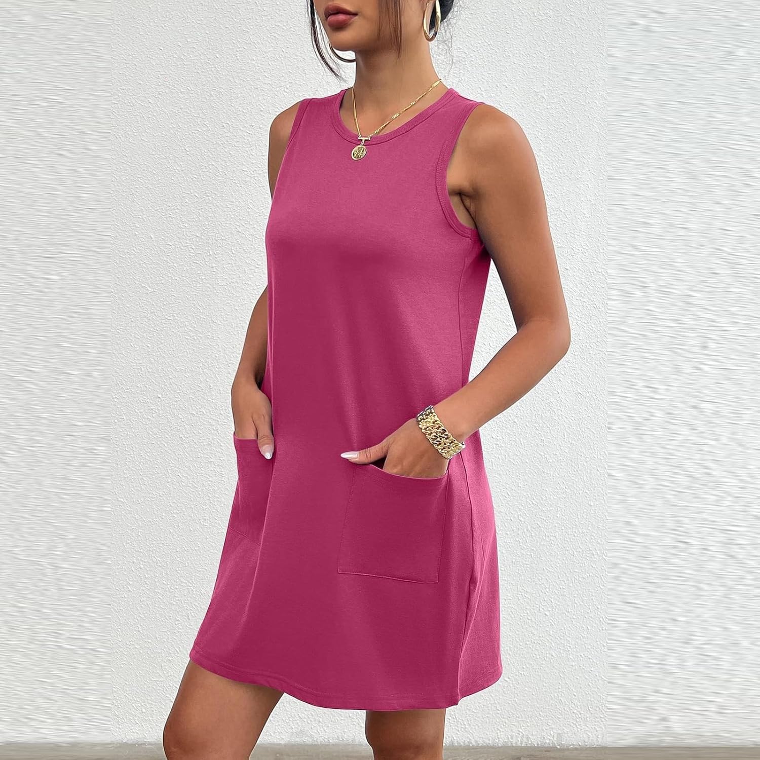 Rompers Dress for Women 2025 Summer Mini Dresses Casual Short Sundress Tennis Athletic Workout Dress with Pockets