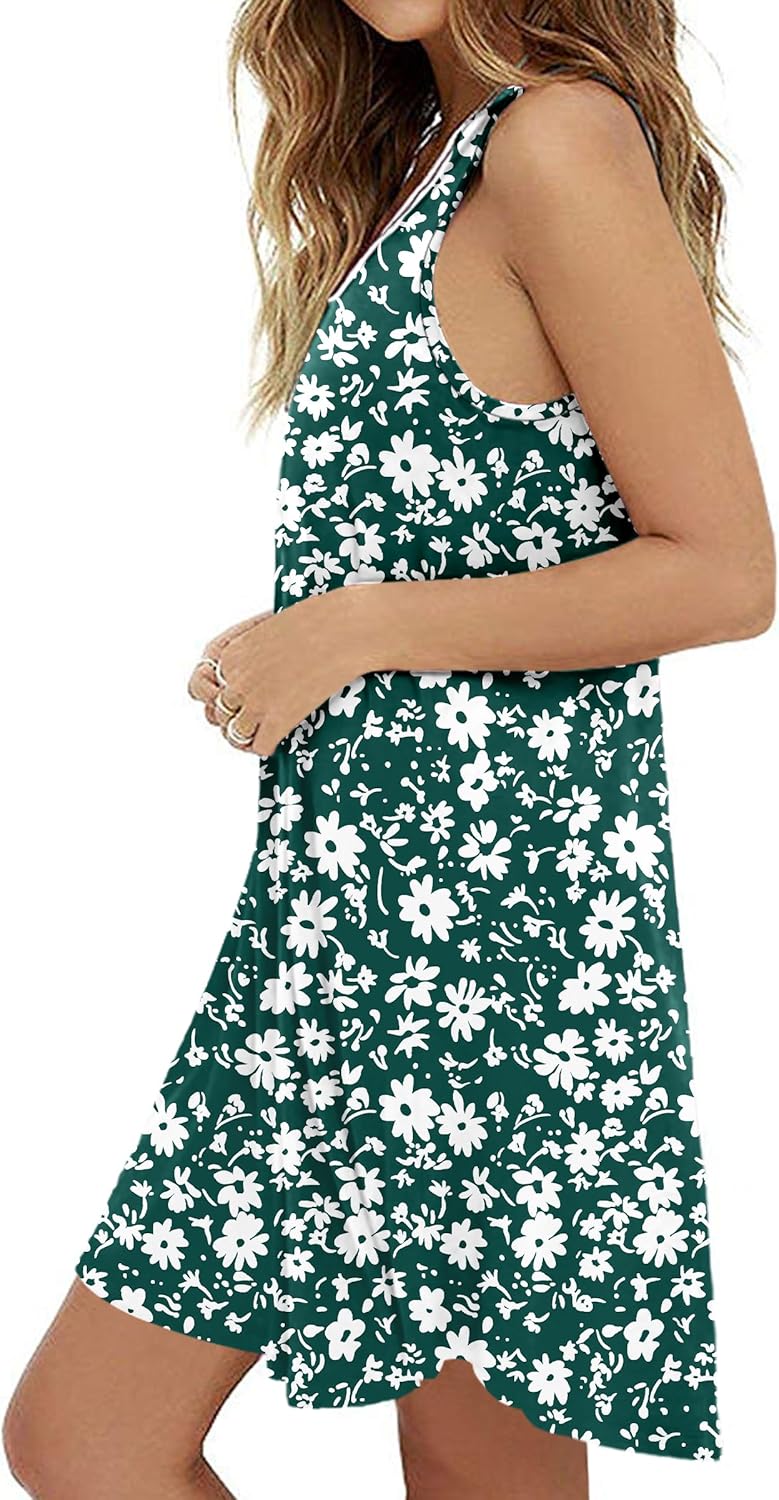 MOLERANI Women's Casual Swing Simple T-Shirt Loose Dress